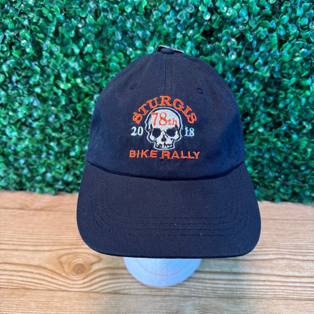 NWT Sturgis 78th Annual Bike Rally 2018 Adjustable Hat Cap Skull Logo